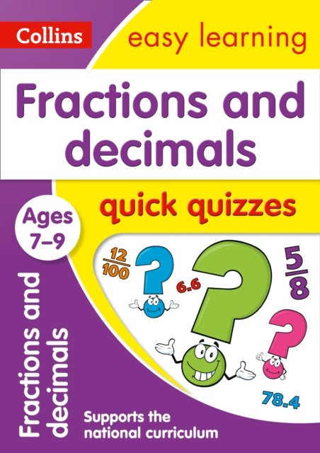 Fractions & Decimals Quick Quizzes Ages 7-9 : Ideal for Home Learning-9780008212605