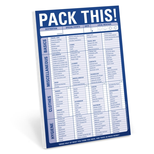 Knock Knock Pack This! Pad-9781601061560