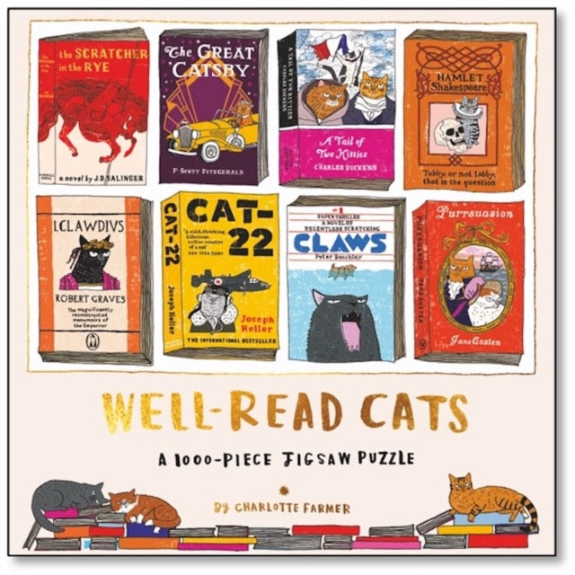 Well-Read Cats : A 1000-piece jigsaw puzzle, reimagining eight literary classics with a unique feline spin-9781837761098