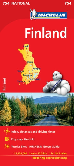 Finland - Michelin National Map 754 : Map-9782067172920