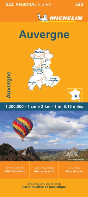Auvergne Limousin - Michelin Regional Map 522-9782067258754