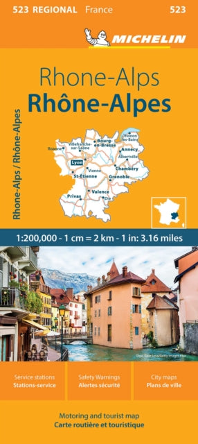 Rhone-Alps - Michelin Regional Map 523-9782067258761